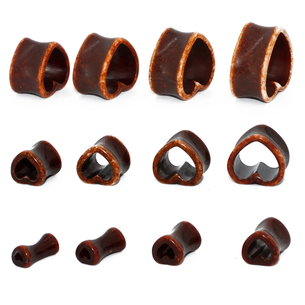 Pair Acrylic Ear Plug love Heart Tunnels Piercing for Body Piercing Stretcher Expander Ear Gauge piercing jewelry ear piercing jewelry body piercing jewelry body jewelry