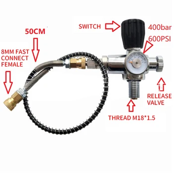 

SodaStream CO2 Maker Tank bleed version External Hose & Adapter Club W21.8-14 Or CGA320 Connector