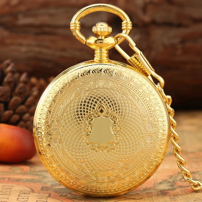 Antique Double Hunter Clock Bronze/Gold Phoenix Men Women Manual Mechanical Pocket Watch Handwinding Watches Pendant Chain