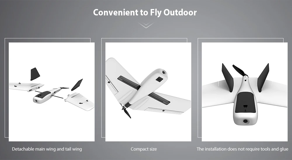 ZOHD Dart Sweepforward Wing EPP RC Airplane for FPV Aerial Shooting Flight 12A ESC 1806 2000KV Motor 635mm Wingspan Drones Toy