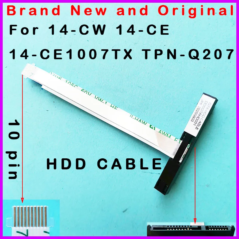 Кабель для жесткого диска ноутбука проводной разъем HP 14-CW 14-CE 14-CE1007TX TPN-Q207 кабель