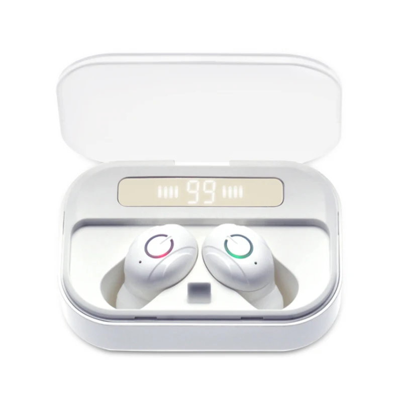 T8 Wireless Bluetooth Earphone IPX7 Waterproof TWS LED Power Digital Display Mini colorful Headphones With 1500mAH Charging Box