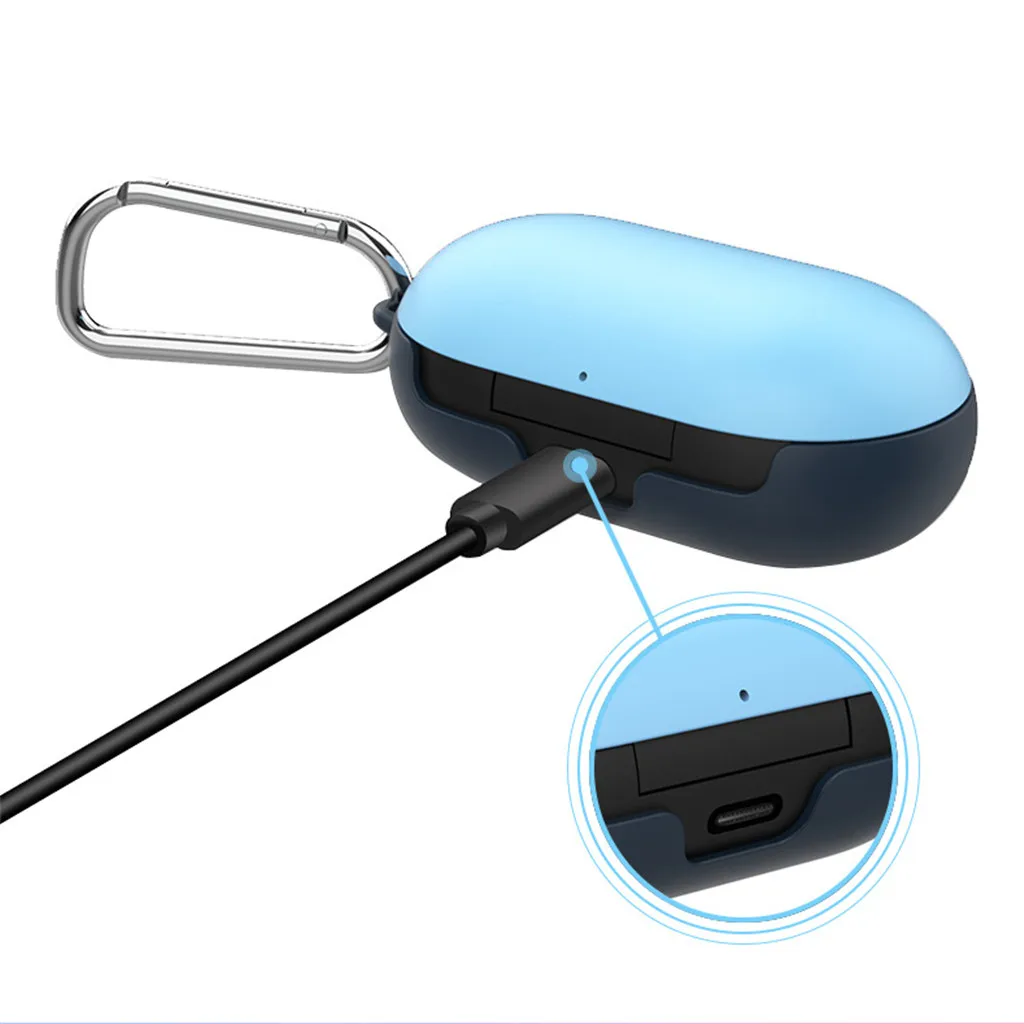 HIPERDEAL PC чехол для samsung Galaxy Buds' мягкий и гибкий устойчивый к царапинам ремень карабин для легкого удаления пыли