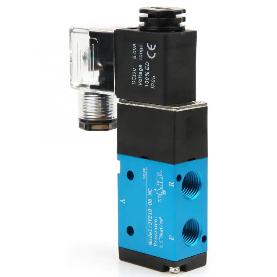 3V210 08 2 Позиция 5 трехходовых электромагнитных клапана PT1/4in 1.2MPa 170Psi