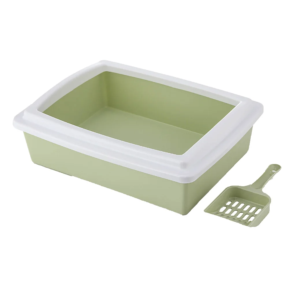 Semi-Enclosed High Fence Pet Cat Toilet Detachable Cat Litter Box Cat Toilet Dog Tray Clean Scoop Home Plastic Sand Box Supplies Semi-Enclosed High Fence Pet Cat Toilet Detachable Cat Litter Box Cat Toilet Dog Tray Clean Scoop Home Plastic Sand Box Supplies