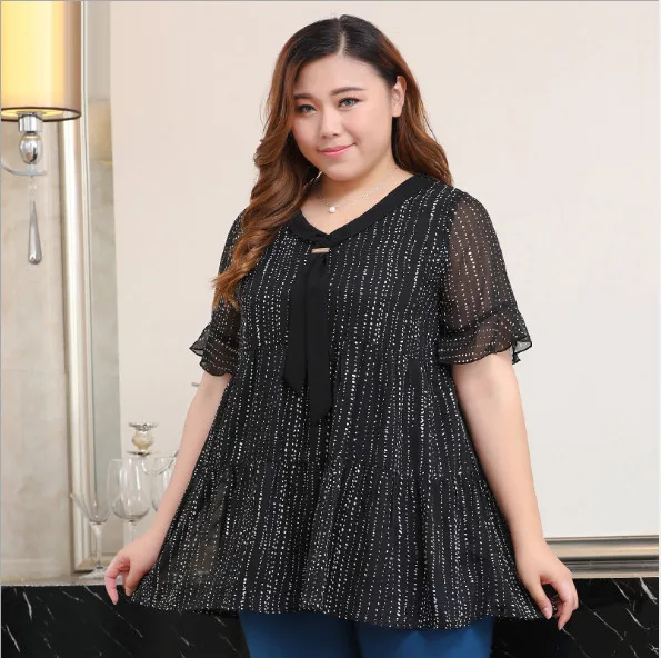 Camisa de шифоновая футболка Топы женские 2020 летняя сексуальный v-образный вырез