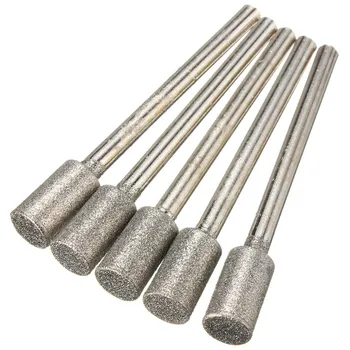

5 Pc 7/32 Diamond Chainsaw Sharpener Burr Stone File 1453 Craftsman 1/8