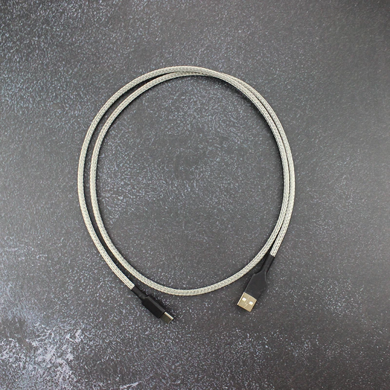 Серовато-Белый Нейлоновый usb type C Механическая игровая клавиатура для передачи данных USB C кабель порт Позолоченные разъемы длина 0,8 м