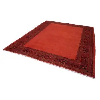 

250x306 Cm Orange Handmade Overdyed Large Area Rug-8x10 Ft