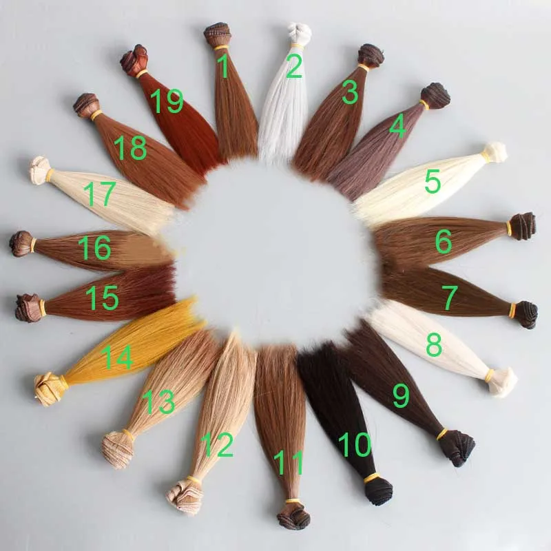 

Free Shipping 15CM Straight BJD Doll Hair DIY Hair For Dolls