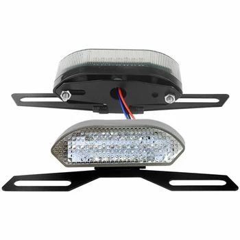 

30-LED Universal Motorcycle Brake Lamp License Plate Light Taillight Clear Lens Energy-saving Led Lights