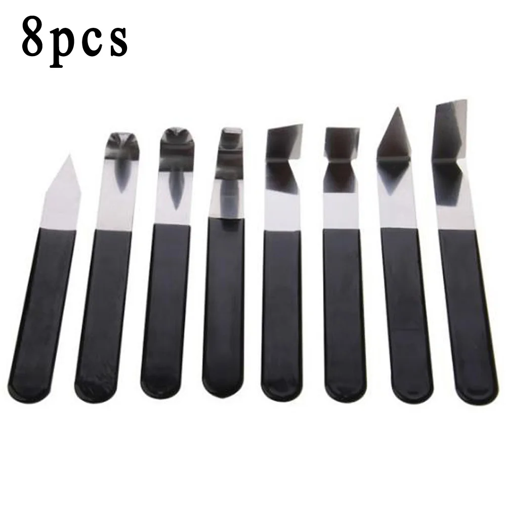 

8PCS Stainless Pottery Wax Clay Carvers Carving Fettling Sculpture Tools Set ceramics graft diy handmake engraving polymer clay