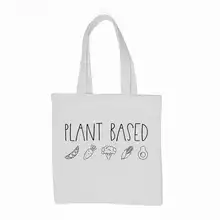 Растительные сумка веганских материалов сумка-шоппер, для любителей животных многоразовая сумка для покупок с короткими ручками Сумка косметичка; сумка с застежкой-молнией; Прямая поставка