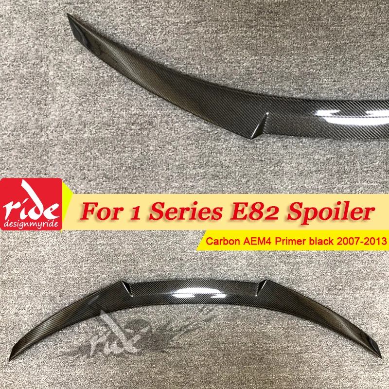 

For BME E82 1 Series 128i 135i Coupe Rear Trunk HighKick Spoiler Duckbill Wing M4 Style Carbon Fiber No Drill/Direct Stick 07-13