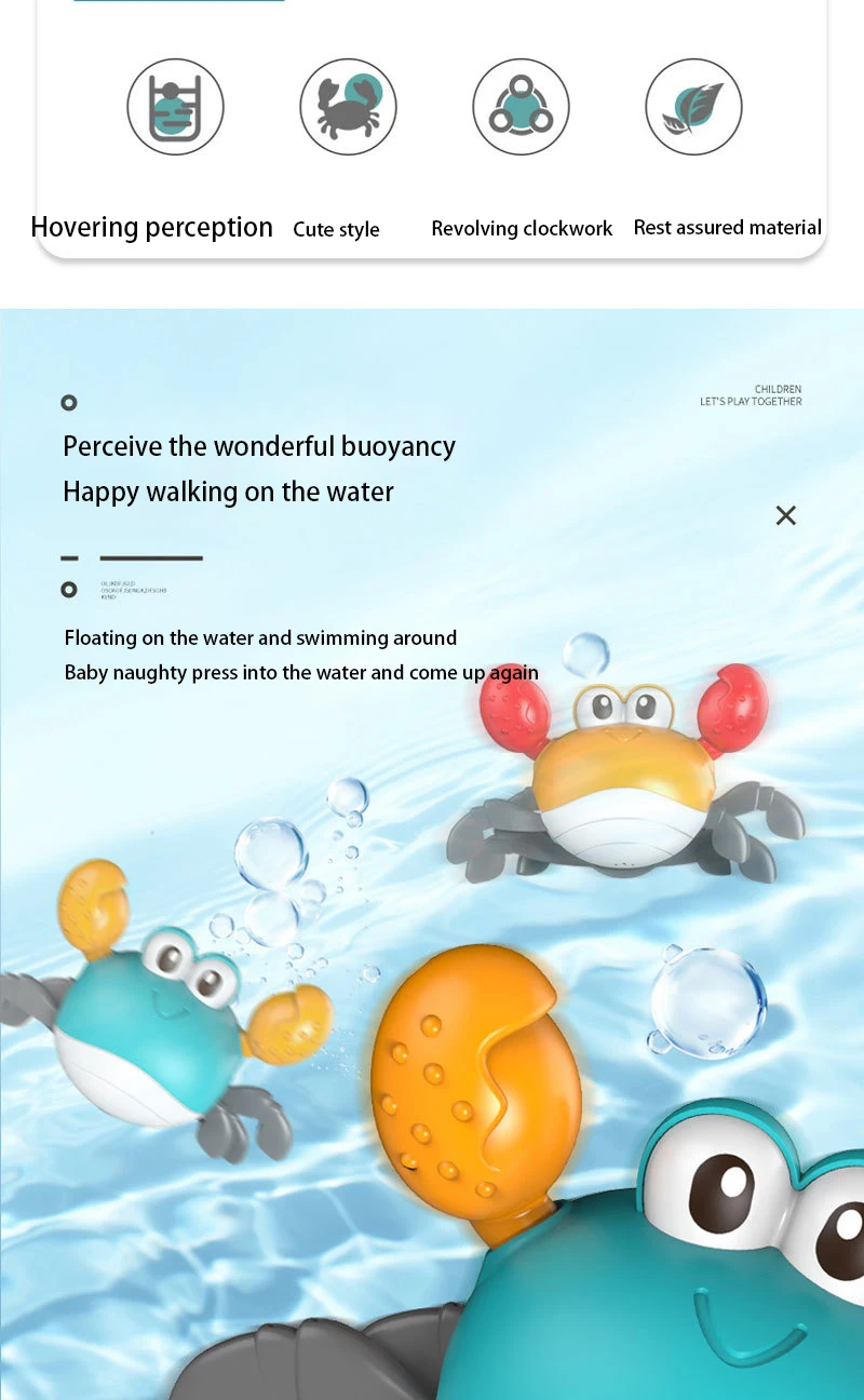 Baby & Toddler Toys Automatic induction escape simulation crab will walk the baby to take a bath and play with water educational toys for children baby & toddler toys diy