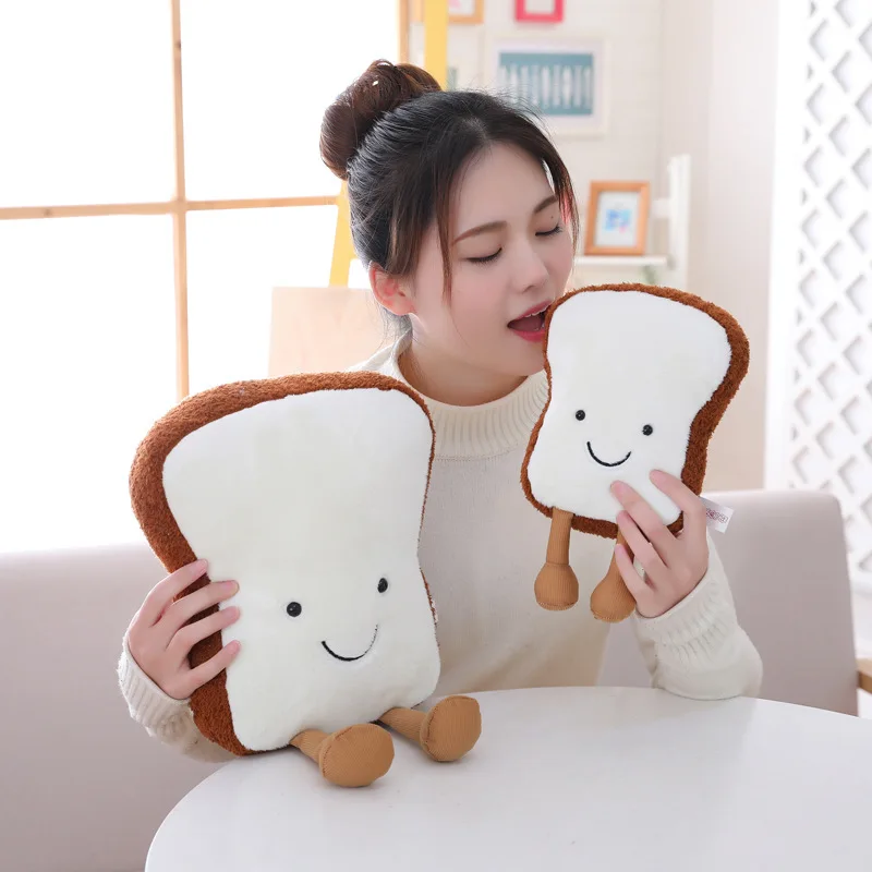 

new 20/30/48cm plush simulation Toast bread Soothing doll stuffed soft Pillow Back cushion good quality christmas gift for kid