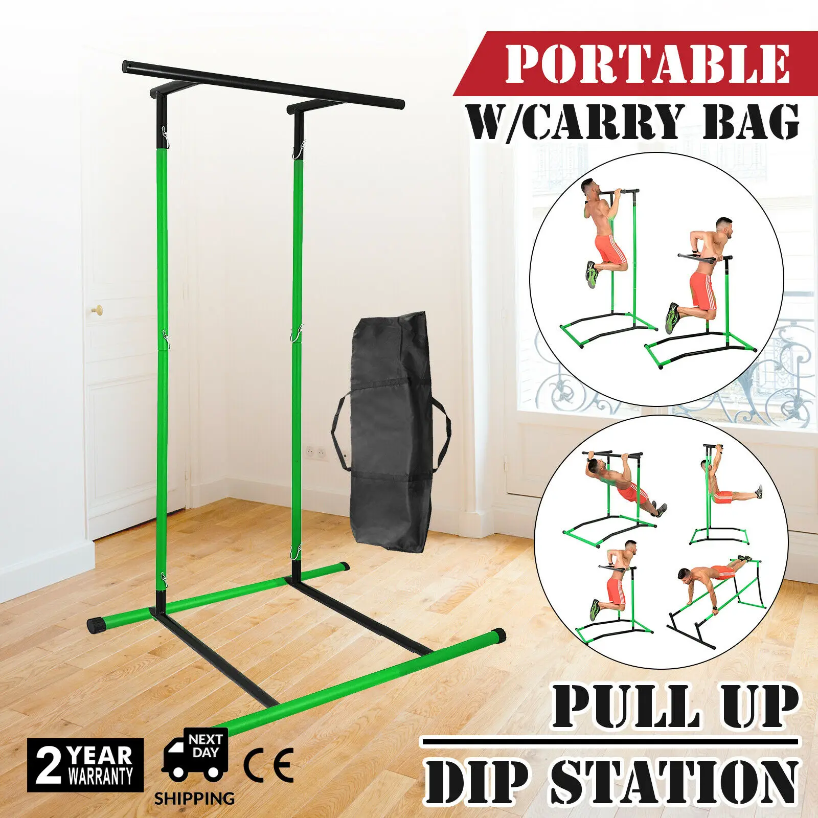 Vevor Pull Up Bar Station Pull Up Bar Multi Function Gym Power Tower