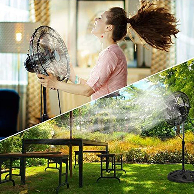 Fan Ring Mist System 1/4 Inch Misting Cooling Ring With Brass Sprinkler Nozzles Water Tap Adapter 4-6Nozzles PE Fan Ring 6