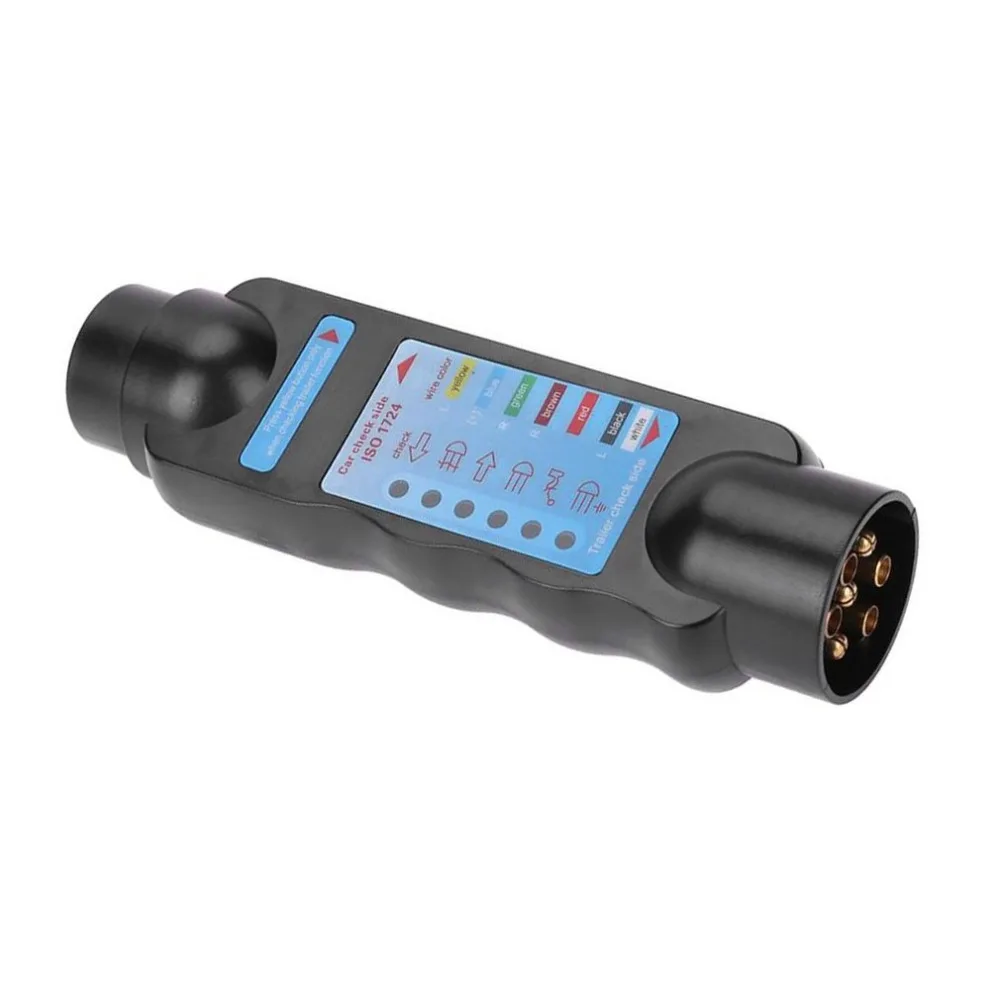 12V 7-контактный розетка трейлера грузовик с прицепом розетка Тесты er для автомобильной проводки световой сигнал цепи Тесты инструментов электрика диагностических инструментов