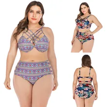 Бикини новые женские сексуальные размера плюс полые слинг спинки Холтер качественные материалы бикини раздельный купальник