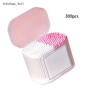 

300Pcs/Box Disposable Cotton Swabs Multipurpose Double Tipped Round Pointed Tip Absorbent Paper Sticks Buds Applicator