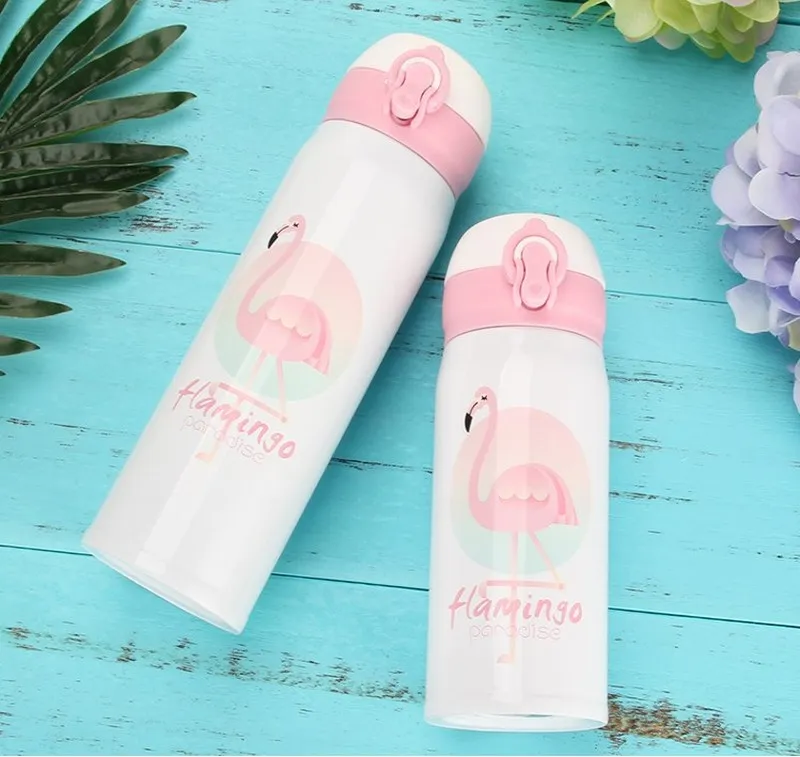500ml Cartoon Water Bottle Vacuum Flask  Kids  Thermos Vacuum Flask Portable Water Bottle Nice Gift for Friend