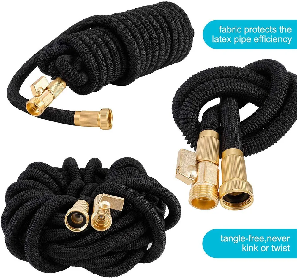 25Ft-100Ft Garden Hose Expandable Magic Flexible Water Hose （EU、US Version） Hose Plastic Hoses Pipe With Spray Gun To Watering