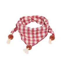 Клетчатые зимние осенние шарфы в горошек для маленьких девочек; шаль для мальчиков и девочек; Детские хлопковые воротники с воротником; теплый детский шейный платок