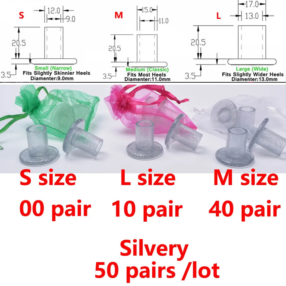 50 пар/лот пятки stopperсеребристые высокие Heeler противоскользящая Силиконовая полоска от натирания на пятку протекторы шпильки танцевальные Чехлы для свадебной вечеринки - Цвет: M40 L10