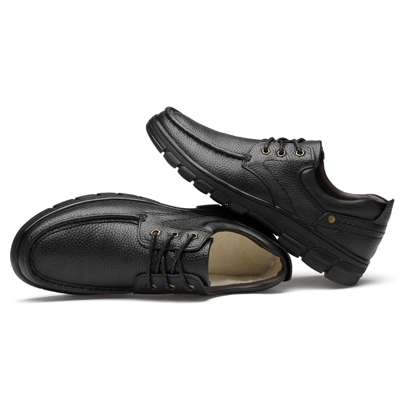 Autumn Winter Genuine Leather Shoes Men Casual For Adult Chaussure Homme Cuir Black Brown Scarpe Uomo Eleganti Big Size 48 49 4