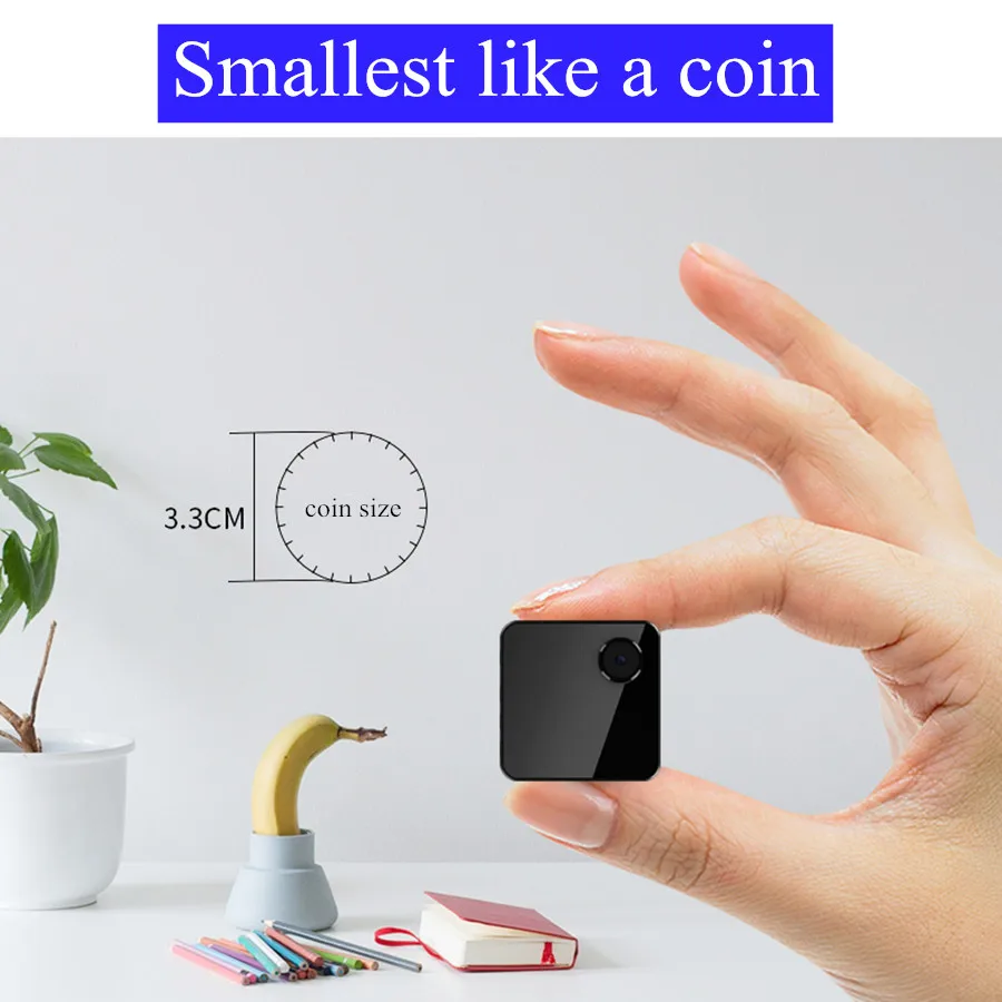 

HiLEME Convex Lens Camcorder Easy to Hide Good Quality Mini Camera WIFI Hisilicon Wide Angle 170 Degree and Motion Detection