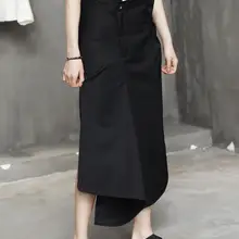 Owen seak Женская хлопковая юбка, высокая уличная стильная одежда, осенняя женская черная юбка