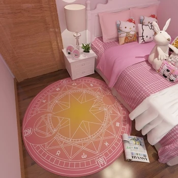 

Cartoon Girls Gift Cardcaptor Sakura Floor Rug Carpet Bedroom Doormat Non-Slip Mat Pink
