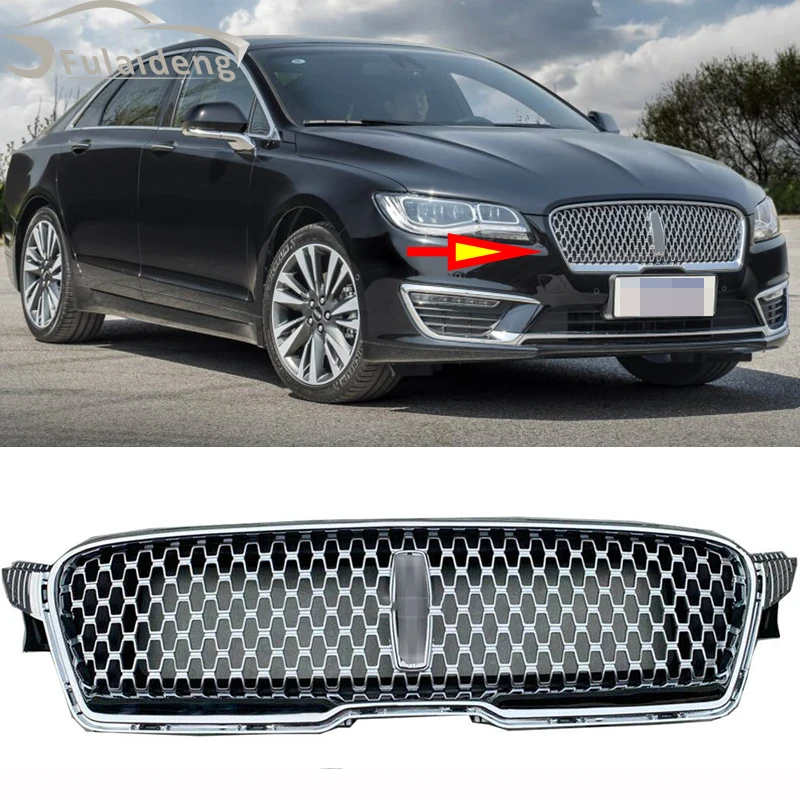 1 шт. для Lincoln MKZ- ABS Хром передний бампер верхняя сетка гриль стильная решетка решетки аксессуары