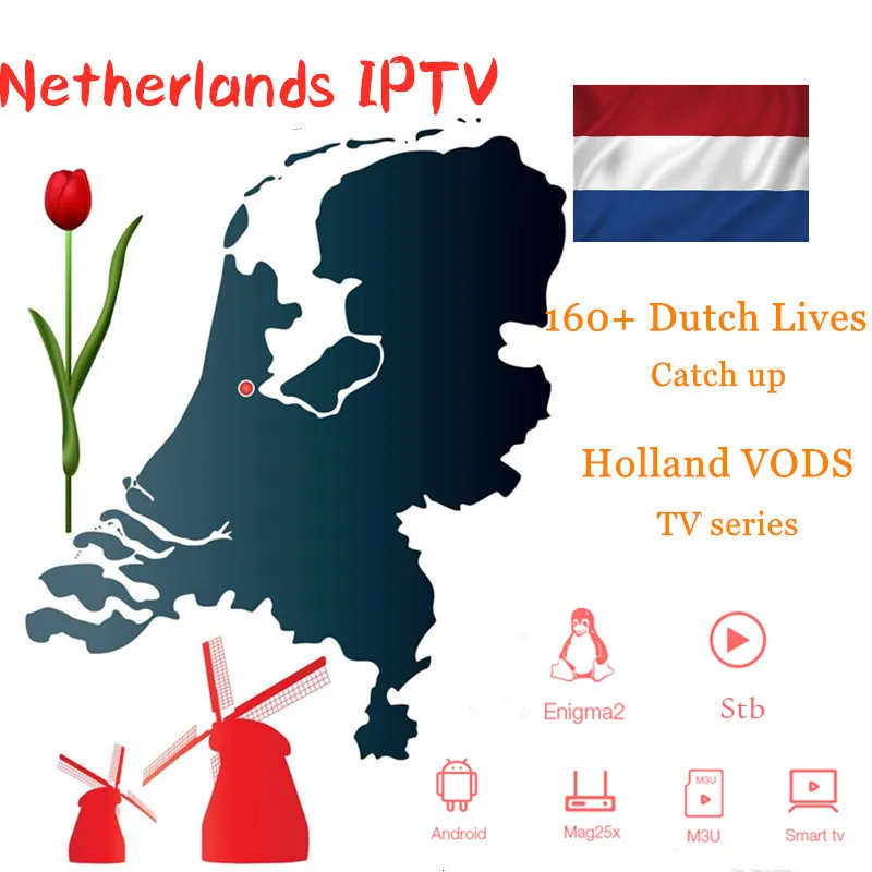 

PRO Netherlands IPTV subscription 10K+ Lives & VODs for Nordic, Canada, Israel Support M3u Enigma2 Smart TV Android Box STB IOS