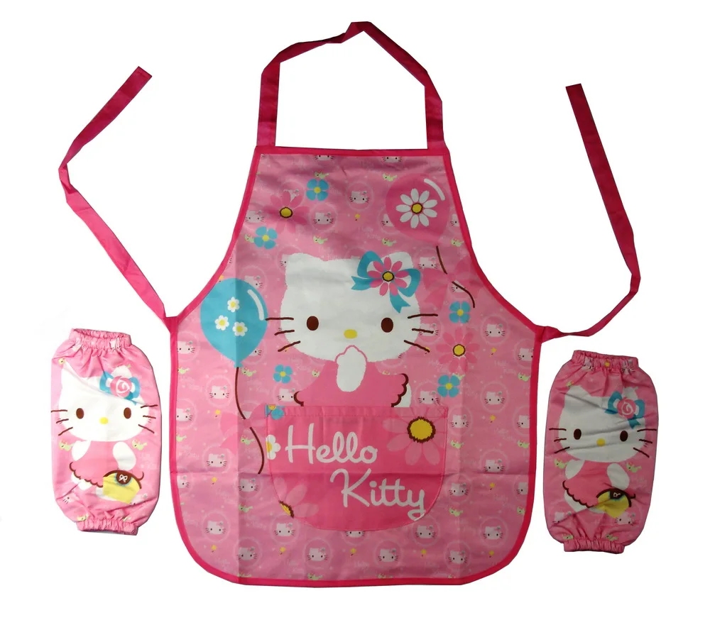 Милый фартук hello kitty большой набор манжет кухонный Художественный для выпечки