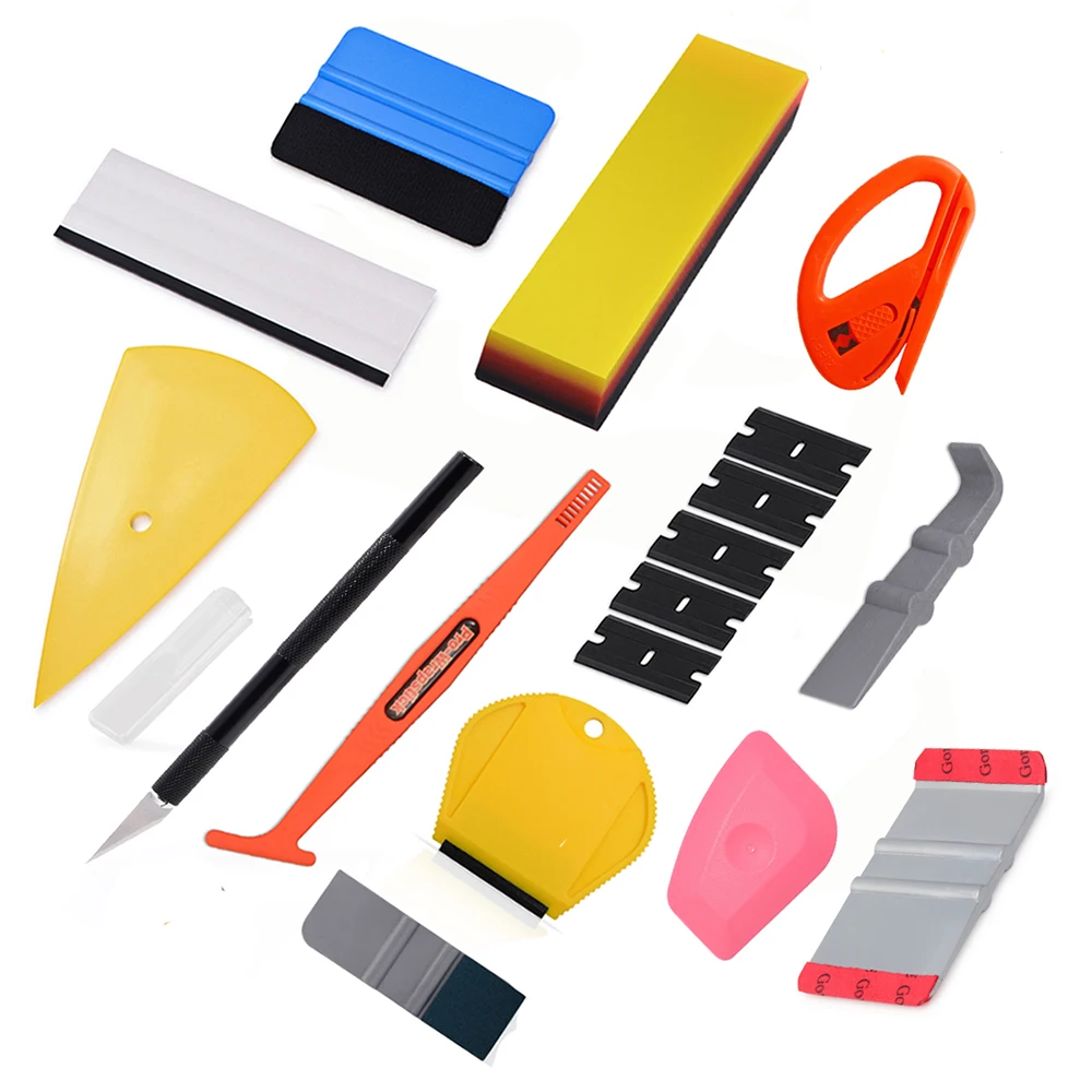 

FOSHIO Vinyl Car Wrap Magnetic Sticker Stick Squeegee Scraper Tools Kit Carbon Fiber Foil Film Auto Car Wrapping Accessories