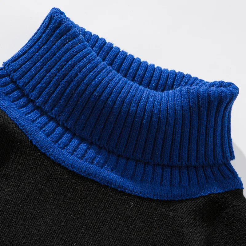 ICPANS хлопок водолазка мужской свитер и пуловер уличная рукоделие вязаный Harajuku Свободные Pacthwork письмо мужские свитера