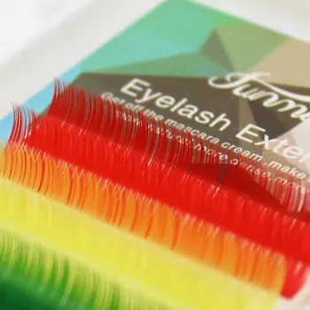 

Japanese Candy Color False Eyelashes Separate Mixed Color False Eyelashes Natural Soft Eyelash Eye Makeup Tool