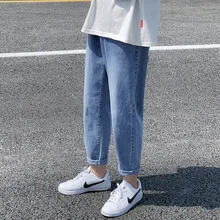 Pantalones vaqueros coreanos de pierna ancha para hombre, Jeans holgados informales, Cargo, Punk, góticos, primavera y otoño, novedad de 2021