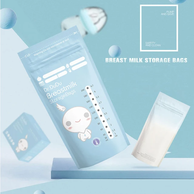 NCVI Breastmilk Storage Bags, 200ml Milk Freezer Bags for