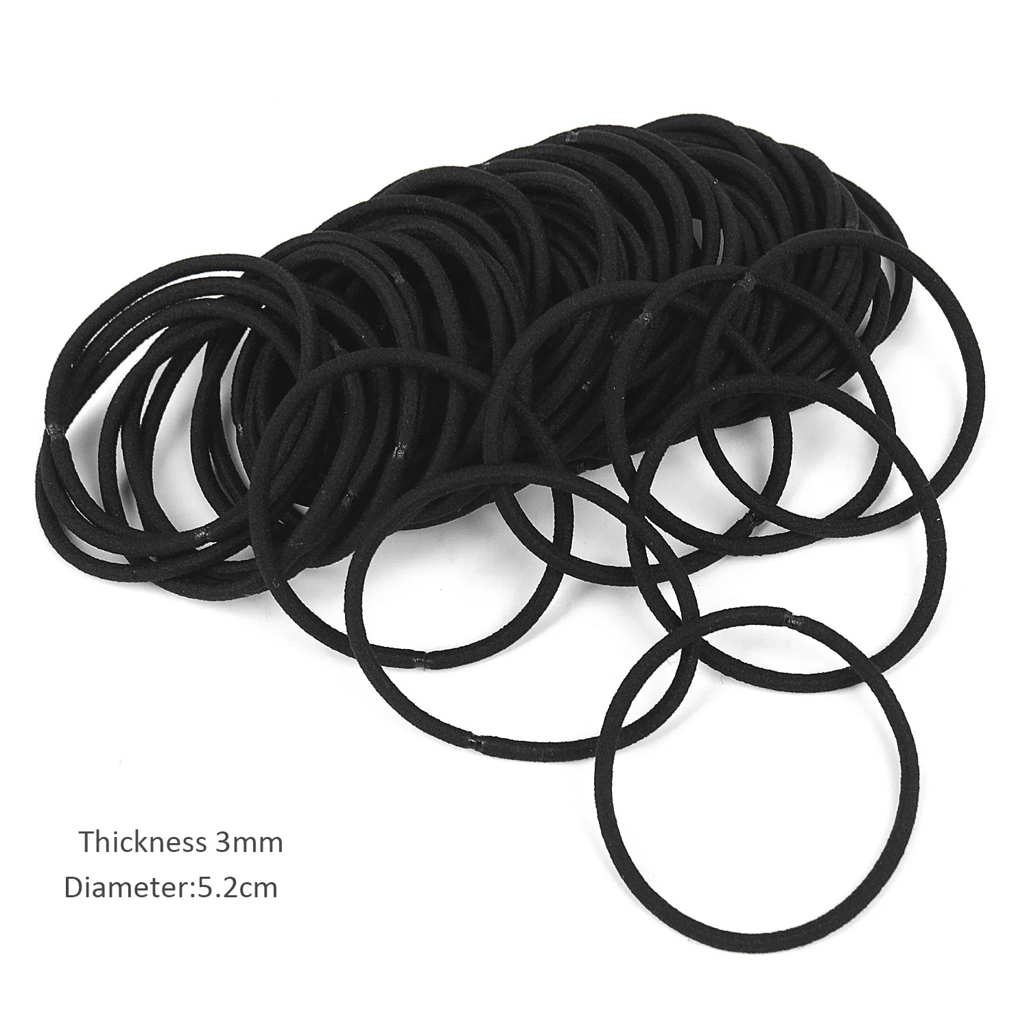 500 Schwarze Mini-Haargummis - Elastisch, Weich, 1 Mm Dick, 18 Mm Durchmesser - Für Alle Haartypen, Dutt, Zopf, Hochsteckfrisuren (in Aufbewahrungsbox)