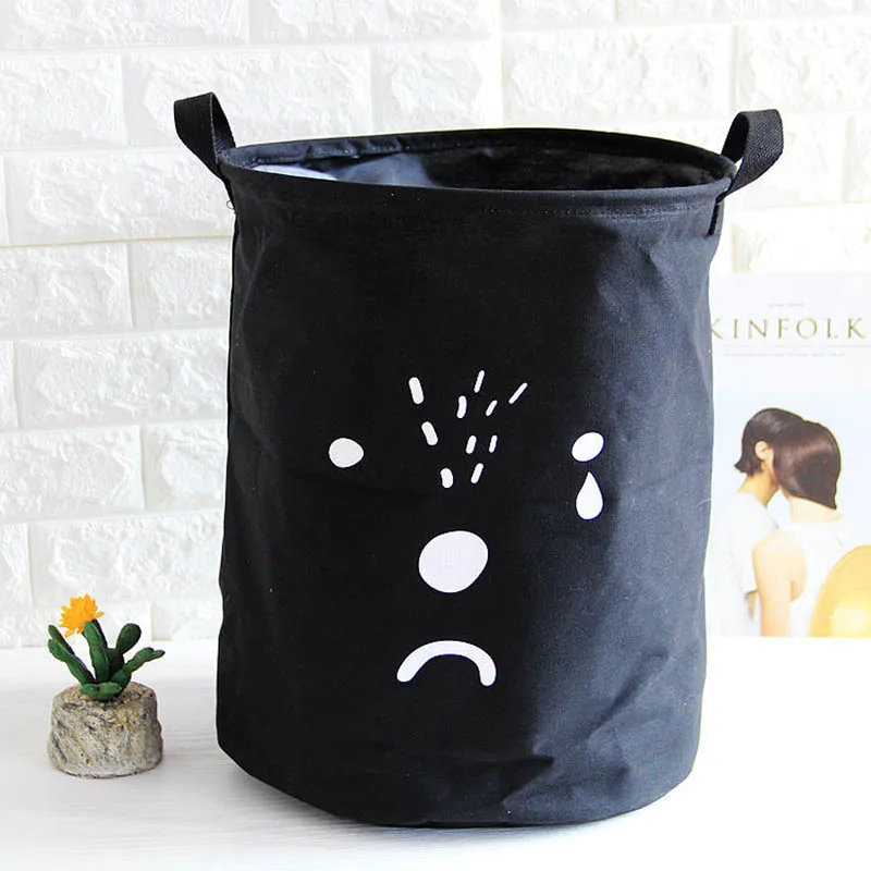 Laundry Basket Toy Storage Box Super Large Bag Cotton Washing Dirty Clothes Cartoon Lovely Big Basket Organizer Bin-7