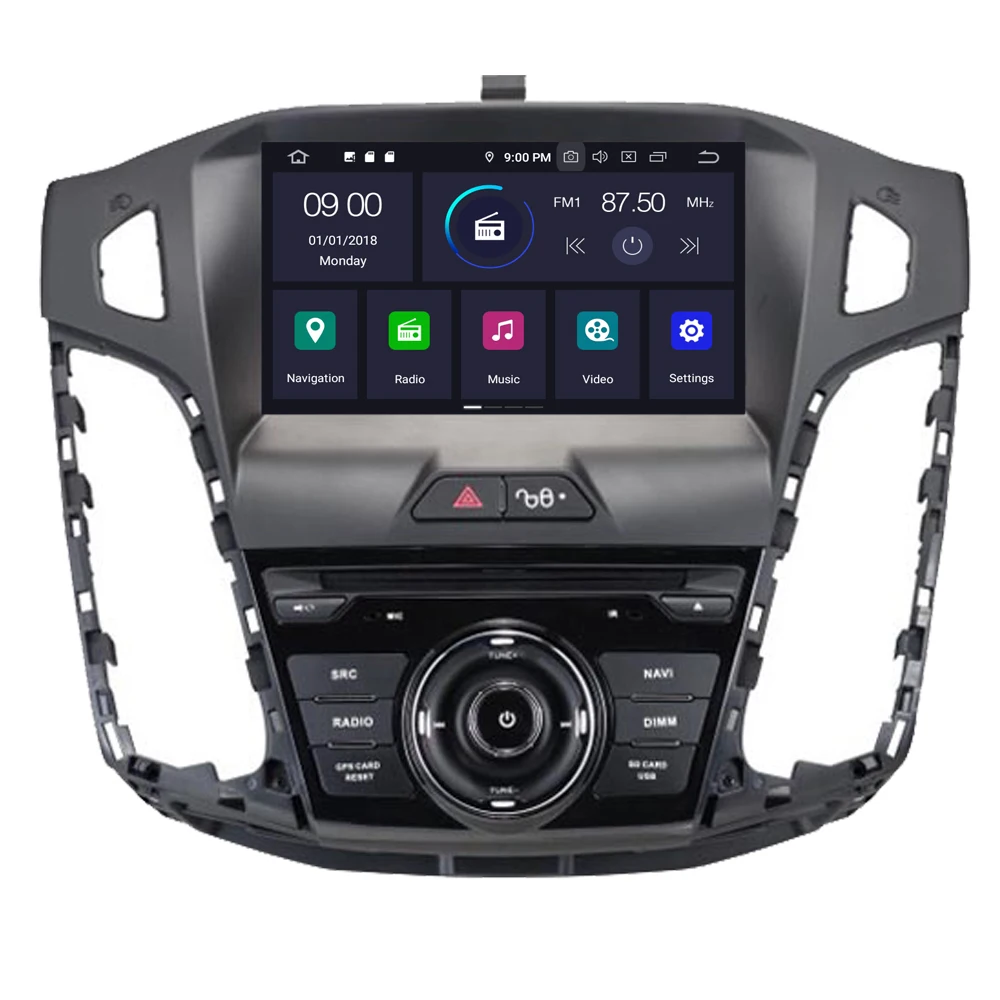Автомобильный мультимедийный плеер RoverOne для Ford Focus 3 2012 2013 2014 Android 10 4 Гб + 64 ГБ
