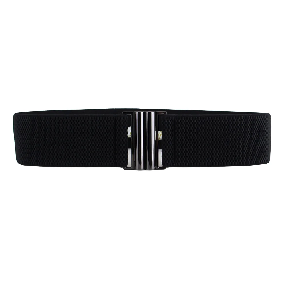 Black-M (70cm) Дамы простые ремни платье корсетный Пояс Женская Пряжка Эластичный пояс LLBLT0323 - Цвет: Black-M (70cm)