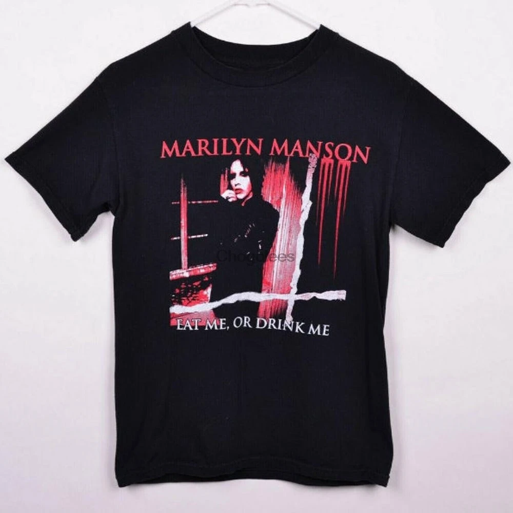 Vintage Marilyn Manson Eat Me Drink Me Black T Shirt Men's T Shirt Cotton
