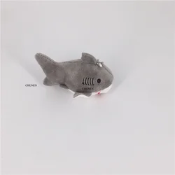 Cute Plush Shark Toy Keychain - Soft Stuffed Animal for Children's Birthday Gifts (Gray)