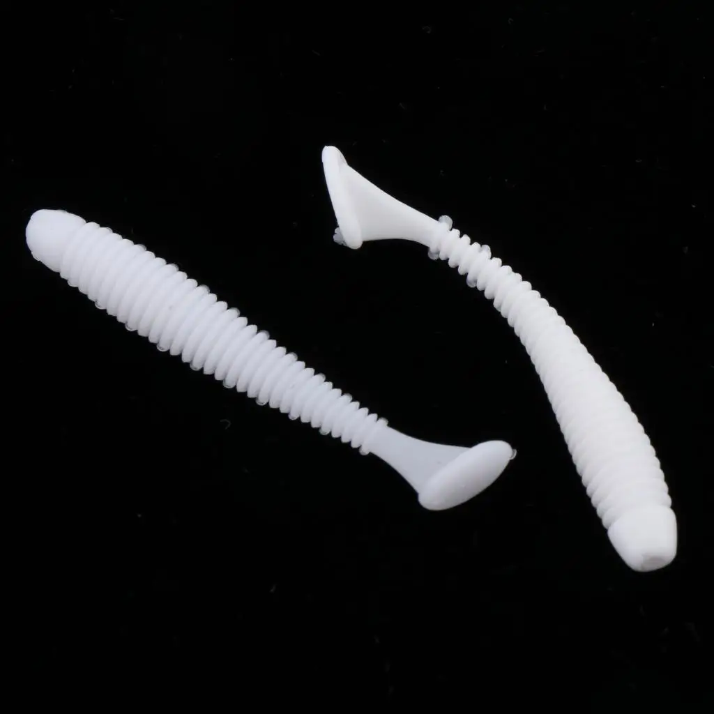 16PCS Worm Fishing Lures Fake Lures Artificial Baits Soft Crank Baits T-tail Fish Tackle Lures for Beginners Anglers 