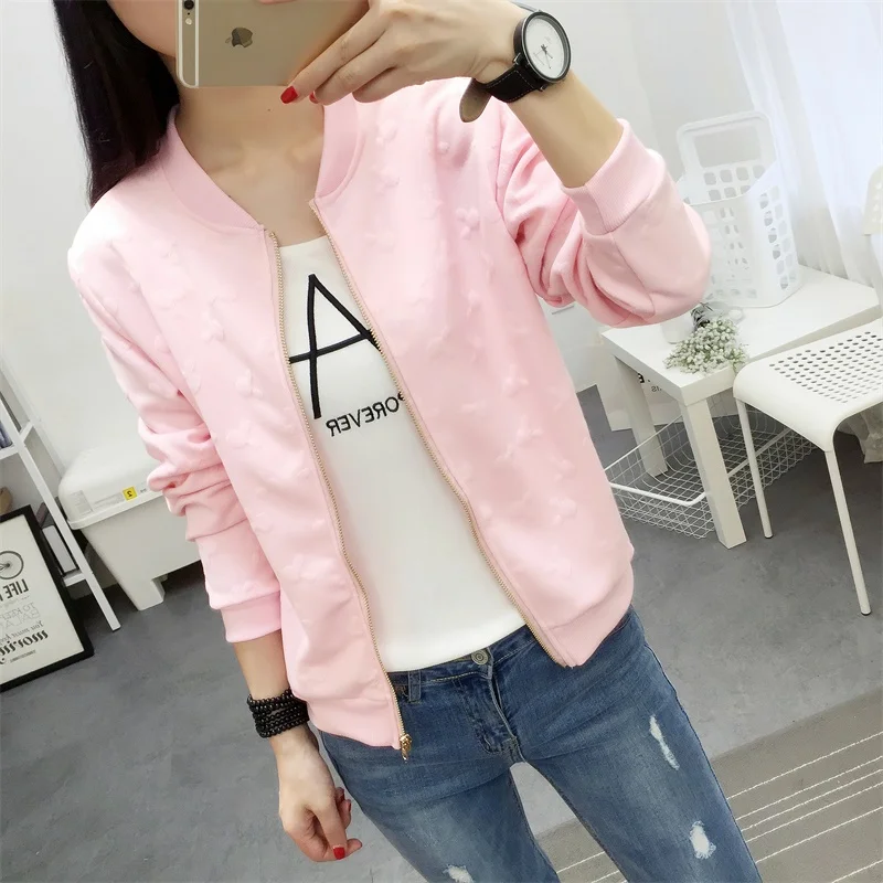awesome  autumn spring new women's jacket Fashion Thin Windbreaker jacket Zipper Coats Outwear Sweethearts o