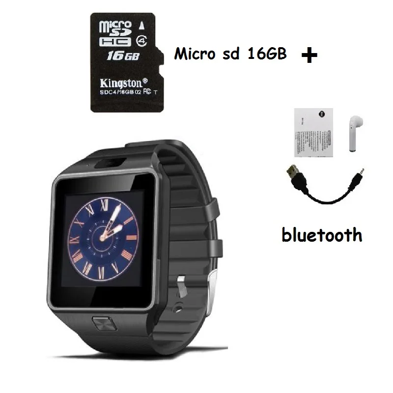 Горячая Распродажа DZ09 Смарт часы Android телефонный звонок 2G GSM sim-карта камера Bluetooth Smartwatch для andoid и ios - Цвет: add  BT and TF